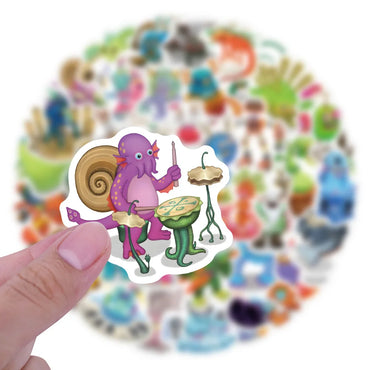 10/30/60PCS My Singing Monster Stickers Funny Music Game Sticker Scrapbook DIY Laptop Guitar Car Bike Skateboard Graffiti Decals (ONLINE ORDER ONLY)