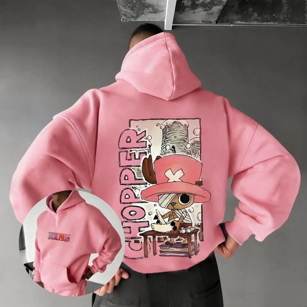 Chopper Graphic Hoodie: One Piece Oversized Anime Sweatshirt (ONLINE ORDER ONLY)