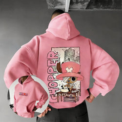 Chopper Graphic Hoodie: One Piece Oversized Anime Sweatshirt (ONLINE ORDER ONLY)