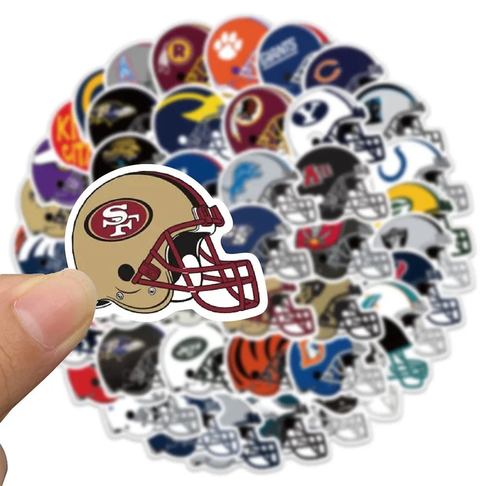 10/30/50PCS Rugby Hat Cartoon Stickers Waterproof notebook Luggage Suitcase Graffiti DIY Sticker kid toy (ONLINE ORDER ONLY)
