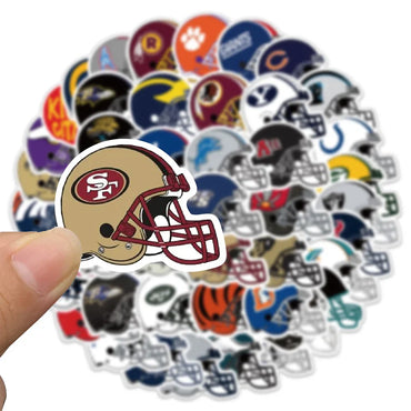 10/30/50PCS Rugby Hat Cartoon Stickers Waterproof notebook Luggage Suitcase Graffiti DIY Sticker kid toy (ONLINE ORDER ONLY)
