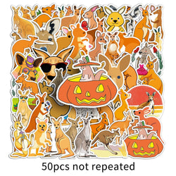 50Pcs Cute Kangaroo Graffiti Stickers for Helmet, Wall, DIY Decor (ONLINE ORDER ONLY)