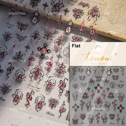 Glitter Star Snake Moon Darkness Eye Love Heart Crown Sword Self Adhesive Nail Art Stickers Punk Jelly Angel Wing Manicure Decal (ONLINE ORDER ONLY)