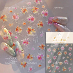 Fireworks Bloom Romantic Starry Sky Goldfish Metallics Color Gradient Self Adhesive Nail Art Stickers Halo Dyeing Manicure Decal (ONLINE ORDER ONLY)