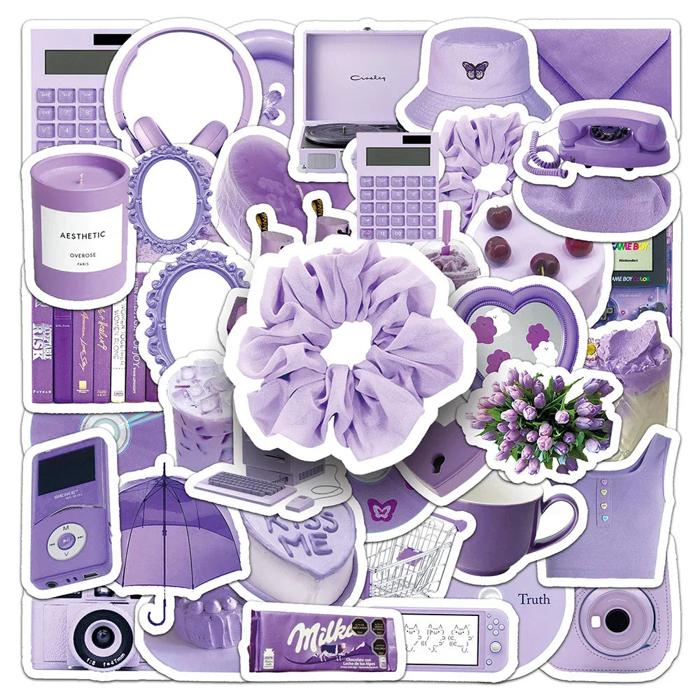 Aesthetic Cartoon Stickers for Laptop, Phone, Notebook, Suitcase - 10/30/50pcs (Online Order Only)