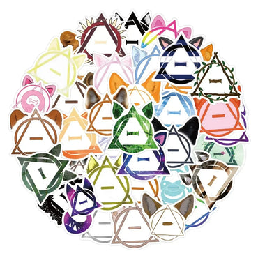 10/50pcs Therian Symbol stikcers Fox Therian graffiti Stickers for DIY Luggage Laptop Skateboard Motorcycle Bicycle Stickers (Online Order Only)