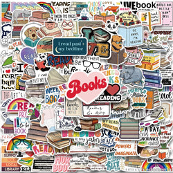 50/100PCS Bookish Aesthetic Stickers for Journal, Scrapbook, Laptop, Guitar, Luggage, Kindle (ONLINE ORDER ONLY)