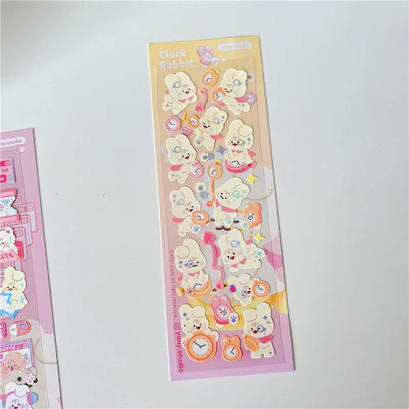 Korean INS Cute Animals Rabbit Decorative Stickers Scrapbooking DIY Album Kawaii Stationery Sticker Art Supplies Personalized (ONLINE ORDER ONLY)