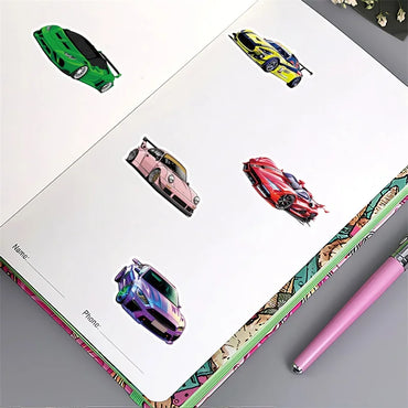 10/30/50PCS Colorful Super Car PVC Sticker Aesthetic Sticky Decoration Scrapbooking Korean Stationery School Supplies for Kids (ONLINE ORDER ONLY)