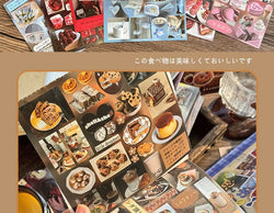 30 Pages Cute Y2K Japanese Food Cut Film Sticker Book Journal Handbook Scrapbooking Kawaii Decoration Sticker Gift (ONLINE ORDER ONLY)