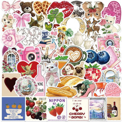 Mixed Aesthetic Stickers for Laptop Phone Guitar Fridge Helmet - Waterproof Decals (10/30/50PCS) (ONLINE ORDER ONLY)
