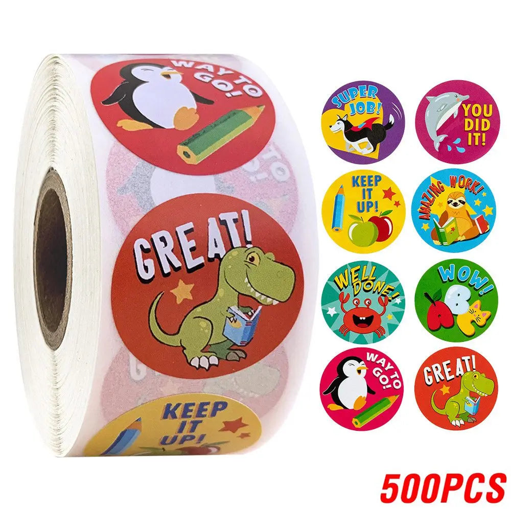 100-500pcs Animal Sticker School Teacher Student Cartoon Sticker Sealing Label Christmas Gift Scrapbook Stationery Sticker (ONLINE ORDER ONLY)