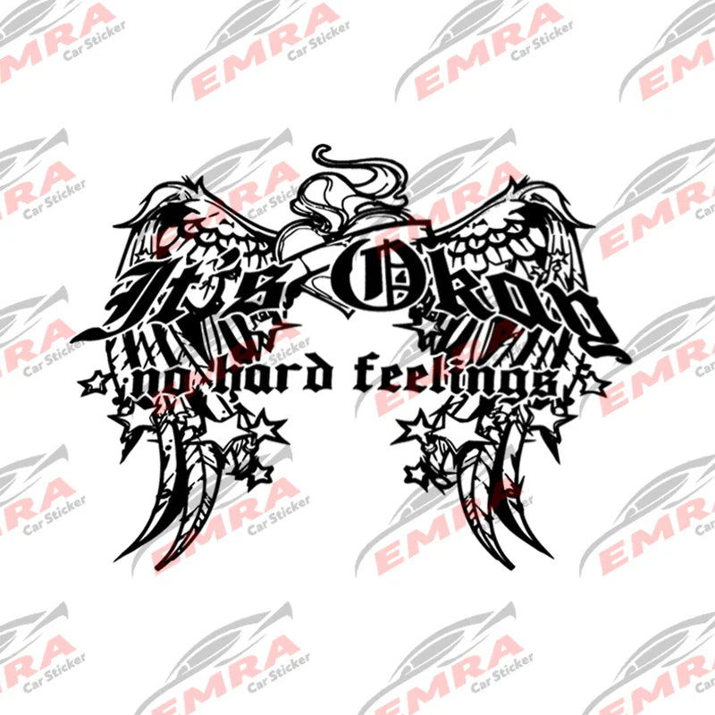 Gothic Winds It's Okay No Hard Feelings for Car Sticker Windshield Rear External Accessories Waterproof Vinyl Decals (ONLINE ORDER ONLY)
