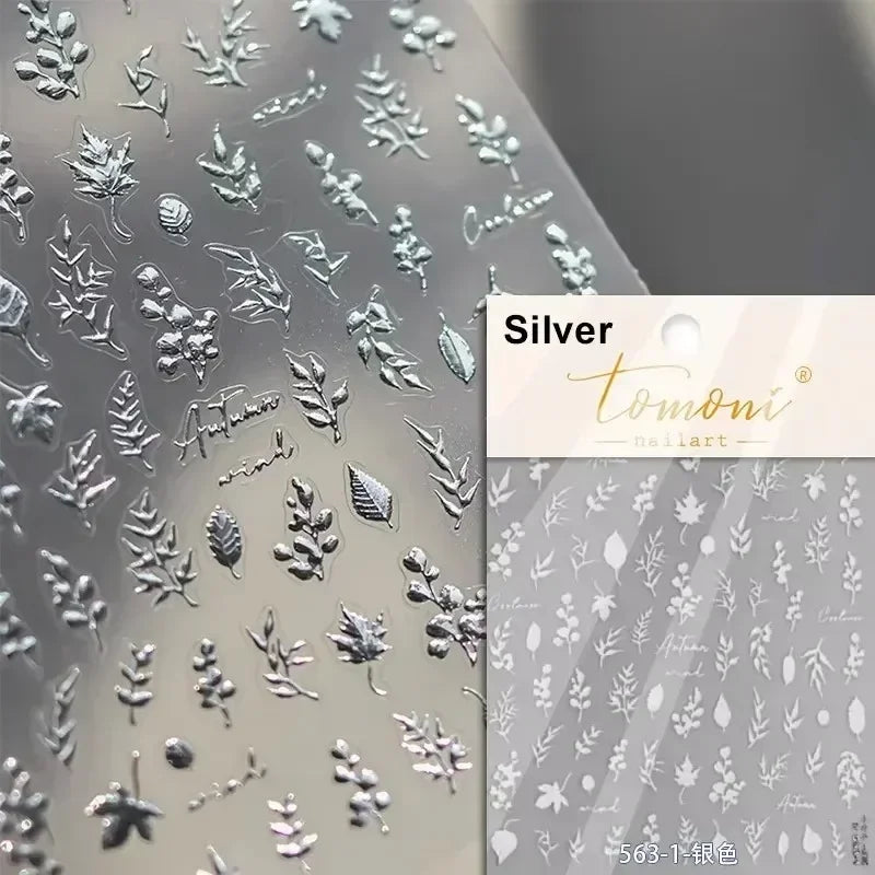 Autumn Fall Sunflower Rabbit Leaves Crane Rose Sun Mountain Hill Produce Good Harvests Cookie Nail Art Sticker Decoration Decals (ONLINE ORDER ONLY)