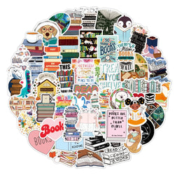 50/100PCS/SET I love reading Vinyl Decal Stickers Premium Waterproof Die Cut Matte Sticker Best Friend Gifts (Online Order Only)