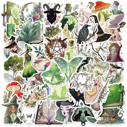 Cartoon Goth Witch Stickers for Laptop, Phone, Scrapbook, Fridge, Diary - 10/30/50pcs (Online Order Only)