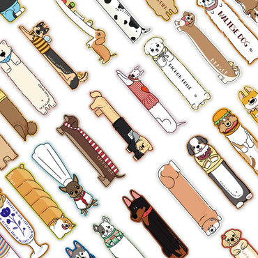 30pcs Cute Cartoon Animals Dogs Paper Bookmarks DIY Library Office Books Page Markings Students Readers Page Markers Gift (ONLINE ORDER ONLY)
