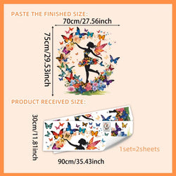 Butterfly Elf Girl Wall Stickers for Kids Room Bedroom Living Room Nursery Room Home Decor PVC Waterproof Wall Decals Posters (Online Order Only)