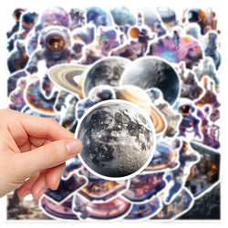 10/50Pcs Space Astronaut Stickers Laptop Refrigerator Ledger Phone Case Luggage Decoration Waterproof DIY Sticker Toys for Kids (ONLINE ORDER ONLY)