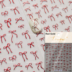 Lace Bowknot Hollow Out Fabric Art Fragmentation Sensation Petal Embossed Hottie Adhesive Nail Art Sticker Chic Manicure Decals (ONLINE ORDER ONLY)