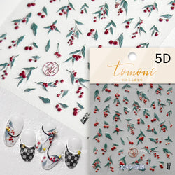 Chic Begonia Flower Miss-grass Pink Gradient Cherry-apple Tree Leaves Peach Blossom Adhesive Nail Art Spring Nail Stickers Decal (ONLINE ORDER ONLY)