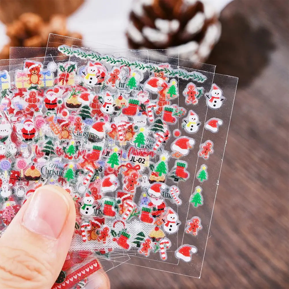 30 Sheets Cute Penguin Winter Nail Stickers Set 3D Snowflake Christmas Decals Tree Elk Bell Self Adhesive Slider Manicure Tips * (ONLINE ORDER ONLY)