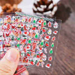 30 Sheets Cute Penguin Winter Nail Stickers Set 3D Snowflake Christmas Decals Tree Elk Bell Self Adhesive Slider Manicure Tips * (ONLINE ORDER ONLY)