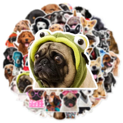 10/30/50PCS Kawaii Dog Hat PVC Sticker Aesthetic DIY Decoration Scrapbooking Accessories Stationery School Supplies for Kids (ONLINE ORDER ONLY)
