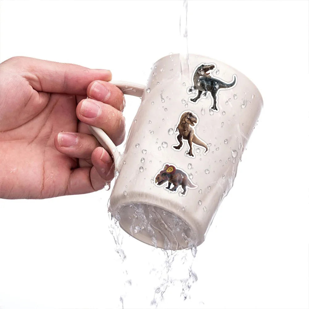 10/30/50/100PCS Jurassic Dinosaur Stickers Realistic Animals Decals DIY Notebook Skateboard Phone Laptop Bike Graffiti Kids Toys (ONLINE ORDER ONLY)