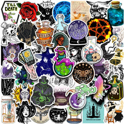 10/30/50ocs  Art Magic Witch Apothecary Lucky Crystal Stickers Aesthetic Decal Motorcycle Skateboard Laptop Luggage Car Sticker (ONLINE ORDER ONLY)
