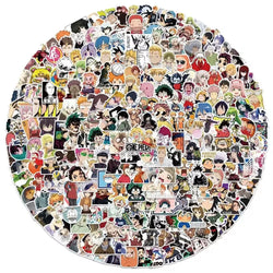 100/300Pcs Mixed Anime Stickers Cartoon Sticker Decals Laptop Motorcycle Luggage Phone Waterproof Sticker for Children Toy (Online Order Only)