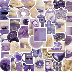 Purple Kawaii Stickers Pack - Cute Decals for Laptop, Phone, Luggage, Car, Kids Toys (ONLINE ORDER ONLY)