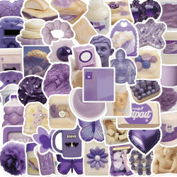 Purple Kawaii Stickers Pack - Cute Decals for Laptop, Phone, Luggage, Car, Kids Toys (ONLINE ORDER ONLY)