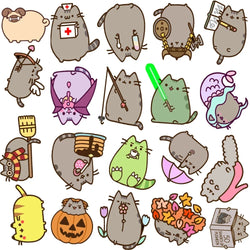 10/30/50PCS Kawaii Chunky Cat Stickers Cute Decals Kids Toy PVC Waterproof Phone Diary Suitcase Skateboard Bike Car Sticker Gift (ONLINE ORDER ONLY)