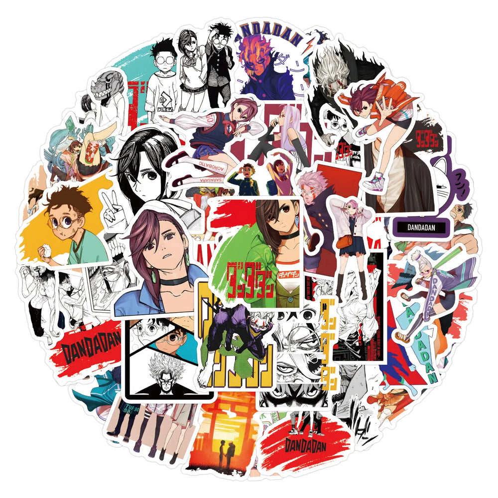 10/30/55PCS DANDADAN Cartoon Stickers Caricature Graffiti Sticker Scrapbook Luggage Laptop Guitar Car Bike Decals Funny Kids Toy (ONLINE ORDER ONLY)