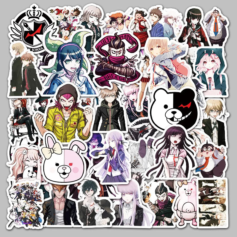 Danganronpa Graffiti Stickers Pack - 50pcs for Helmet, Desktop, Wall Decoration (ONLINE ORDER ONLY)