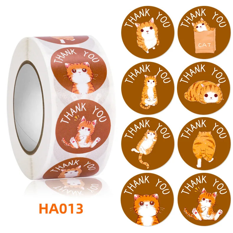 1inch/2.5cm Animal Good Job Cool Stickers Roll for Envelope Praise Reward Student Work Label Stationery Seal Lable (ONLINE ORDER ONLY)