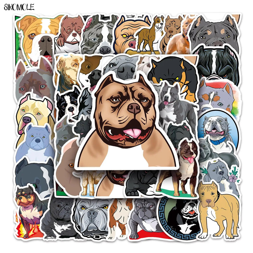 Bulldog Dog Stickers Pack - Laptop, Suitcase, Skateboard, Guitar, Kids Gift (Online Order Only)