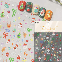 Winter Dreamy Hot Stamping Romantic White Pink Snowflakes Hexagon 3D Self Adhesive Nail Art Stickers Christmas Manicure Decals (ONLINE ORDER ONLY)