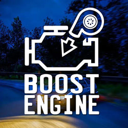 "BOOST ENGINE"stickers,creative decal High Quality And Durable Automobiles Exterior Accessories Self-adhesive Decals (ONLINE ORDER ONLY)