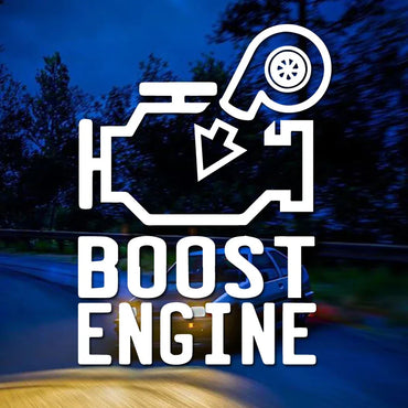 "BOOST ENGINE"stickers,creative decal High Quality And Durable Automobiles Exterior Accessories Self-adhesive Decals (ONLINE ORDER ONLY)