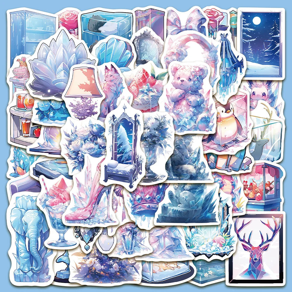 50Pcs Ice and Snow World Cartoon Stickers for Helmet, Wall, Desktop Decoration (ONLINE ORDER ONLY)
