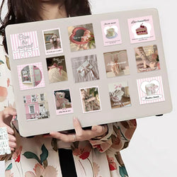 30Pcs Pink Ballet Style Stickers Kawaii Cartoon Waterproof PVC Stickers Scrapbooking Diy Journaling Cute Stationery Sticker (ONLINE ORDER ONLY)