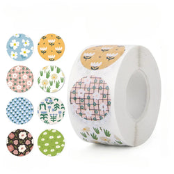 1-Inch Floral Sealing Stickers 100-500 Pcs Scrapbooking Party Decorations Gift Labels (ONLINE ORDER ONLY)