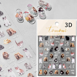 Cute Cat Eye Fishbone Animals Leopard Cat Ginger Cat Kitten Exclamation Point Paw Self Adhesive Nail Art Sticker Manicure Decals (ONLINE ORDER ONLY)