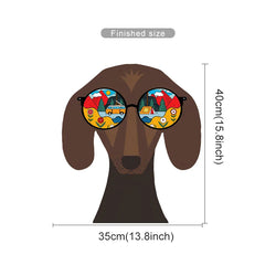 Cute Dog Glasses Wall Sticker Vinyl Art Decor for Kids Room (Online Order Only)