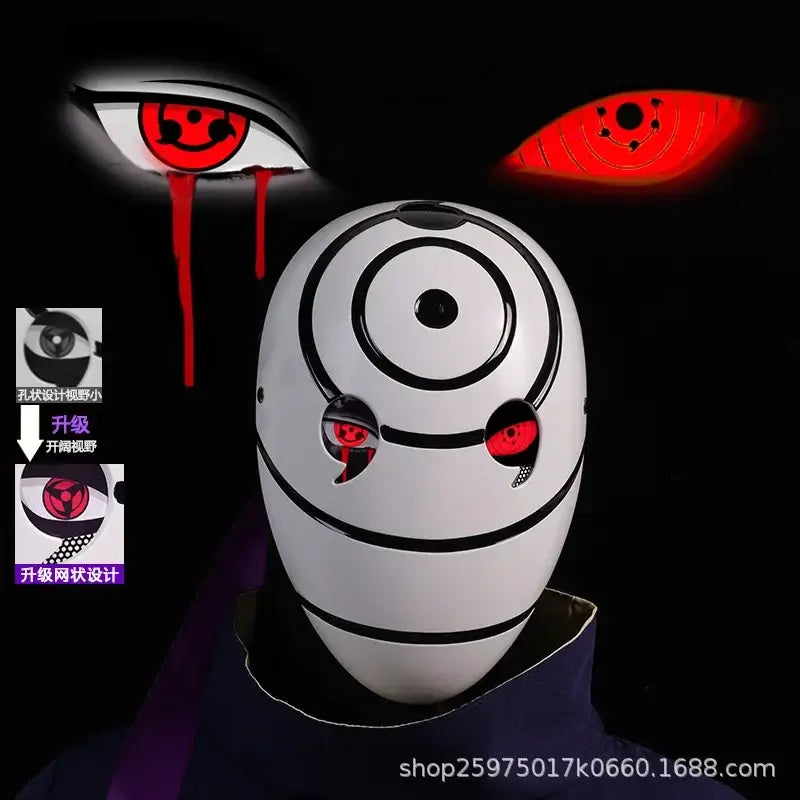 Obito Cosplay Mask: High Gloss Akatsuki Anime Prop