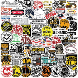 65PCS Funny Machinist Zip Tie Stickers Engineer Cartoon Decals Toy DIY Luggage Laptop Phone Car Bike Skateboard Sticker﻿ (ONLINE ORDER ONLY)