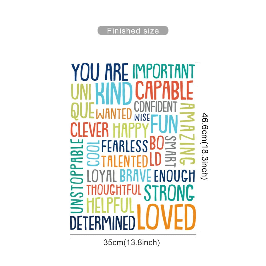 Kids Inspirational Wall Sticker - Motivational Art for Classroom, Playroom, Bedroom Decor (Online Order Only)