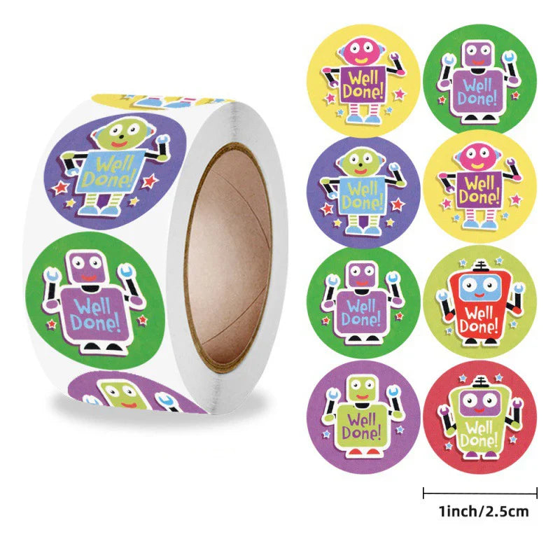 100-500pcs Cute Reward Stickers Roll with Word Motivational Stickers for School Teacher Kids Student Stationery Stickers Kids (Online Order Only)